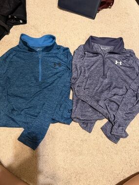 Under Armour Women's Half-Zip Active Tops - Teal & Navy